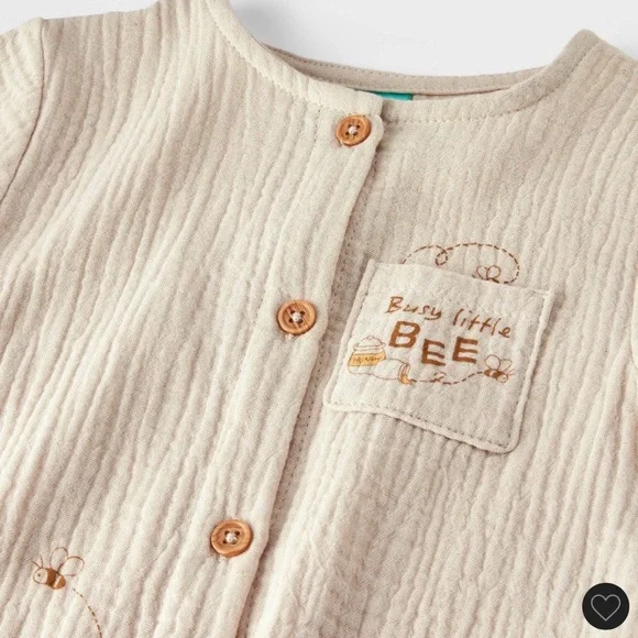 Baby Boy’s 2pc Disney Winnie the Pooh Romper and Hat set - Oatmeal 12M - Picture 4 of 4